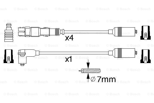 BOSCH uždegimo laido komplektas 0 986 356 304