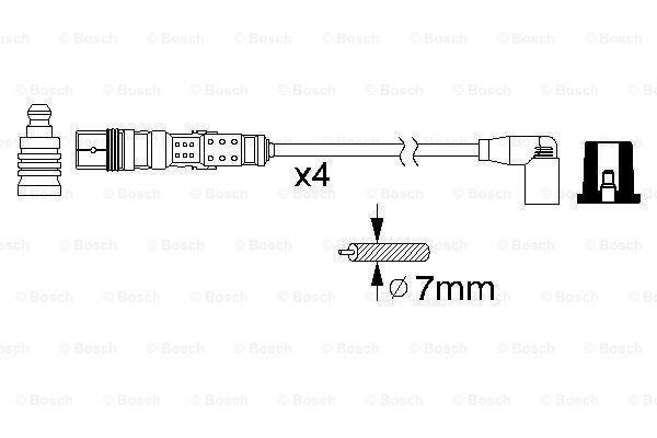 BOSCH Комплект проводов зажигания 0 986 356 344