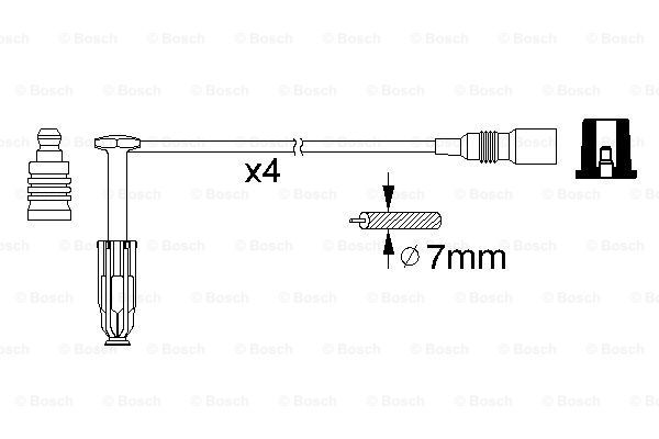 BOSCH Комплект проводов зажигания 0 986 356 352