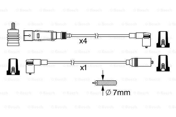 BOSCH uždegimo laido komplektas 0 986 356 380