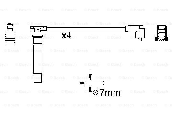 BOSCH Комплект проводов зажигания 0 986 356 705