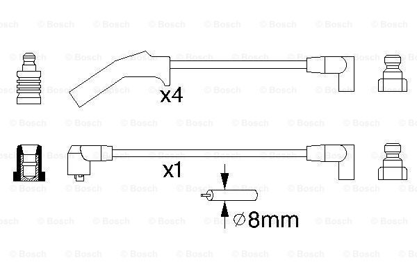 BOSCH uždegimo laido komplektas 0 986 356 724