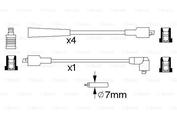 BOSCH uždegimo laido komplektas 0 986 356 761