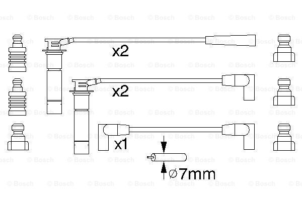 BOSCH Комплект проводов зажигания 0 986 356 845