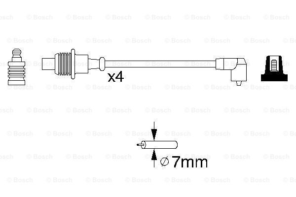 BOSCH Комплект проводов зажигания 0 986 356 854