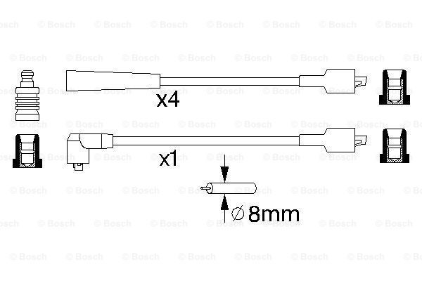 BOSCH Комплект проводов зажигания 0 986 356 868