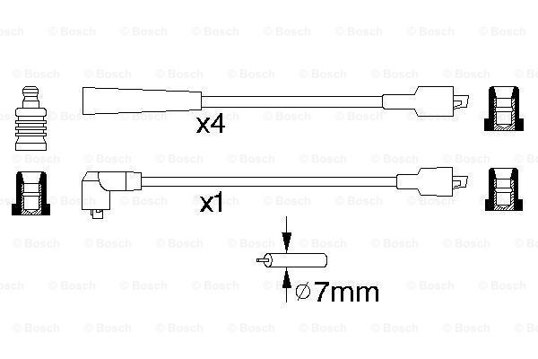 BOSCH Комплект проводов зажигания 0 986 356 874