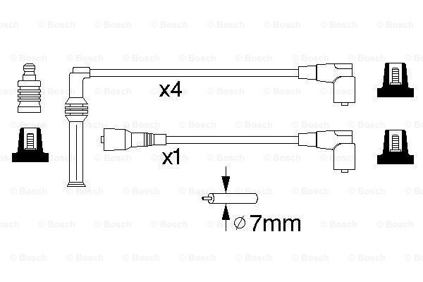 BOSCH Комплект проводов зажигания 0 986 356 876