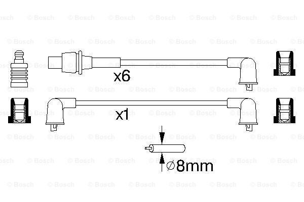 BOSCH Комплект проводов зажигания 0 986 356 922