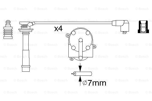 BOSCH uždegimo laido komplektas 0 986 356 931