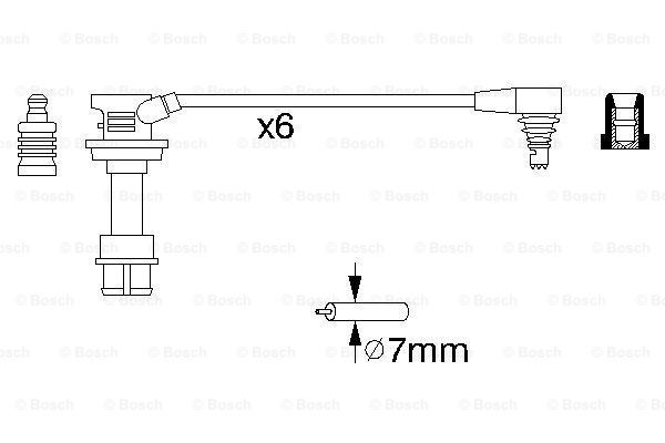 BOSCH uždegimo laido komplektas 0 986 356 947