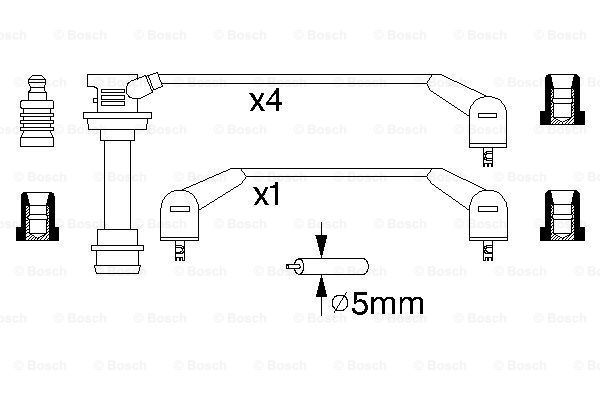 BOSCH uždegimo laido komplektas 0 986 356 948