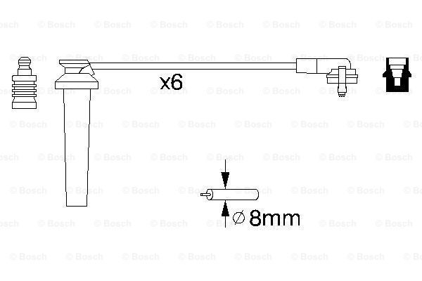 BOSCH Комплект проводов зажигания 0 986 356 959