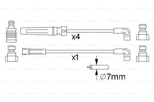 BOSCH Комплект проводов зажигания 0 986 356 975