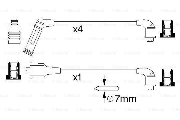 BOSCH uždegimo laido komplektas 0 986 356 990