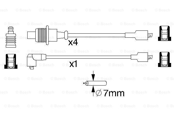 BOSCH uždegimo laido komplektas 0 986 357 128