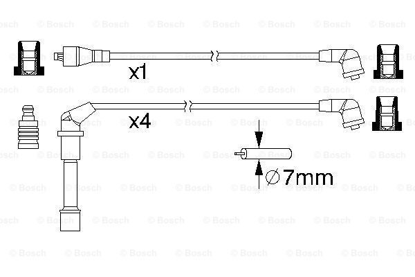 BOSCH uždegimo laido komplektas 0 986 357 179