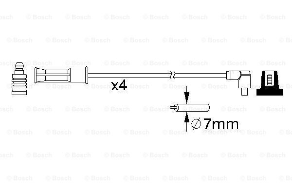 BOSCH uždegimo laido komplektas 0 986 357 182