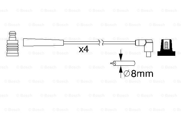 BOSCH uždegimo laido komplektas 0 986 357 221