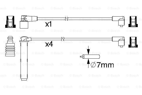 BOSCH Комплект проводов зажигания 0 986 357 223