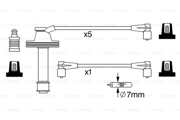 BOSCH Комплект проводов зажигания 0 986 357 232