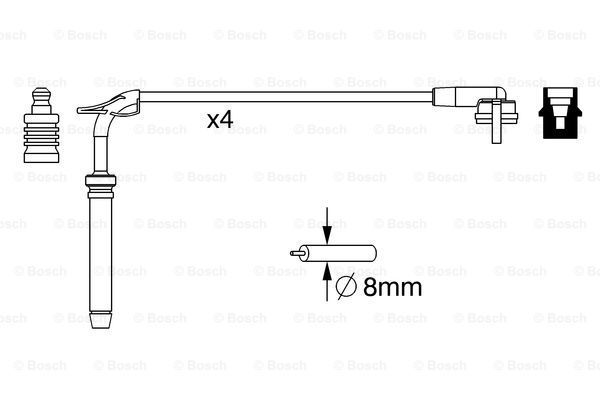 BOSCH uždegimo laido komplektas 0 986 357 245