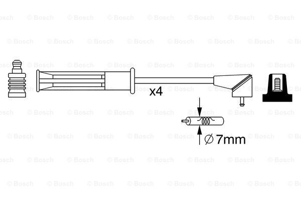 BOSCH Комплект проводов зажигания 0 986 357 256