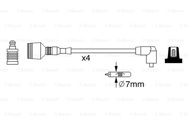 BOSCH Комплект проводов зажигания 0 986 357 269