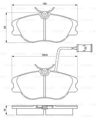 BOSCH Комплект тормозных колодок, дисковый тормоз 0 986 424 167