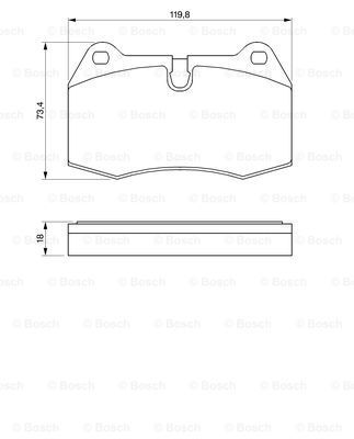 BOSCH stabdžių trinkelių rinkinys, diskinis stabdys 0 986 424 209