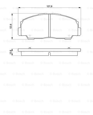 BOSCH stabdžių trinkelių rinkinys, diskinis stabdys 0 986 424 297