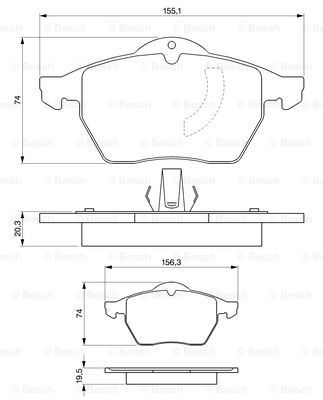 BOSCH Комплект тормозных колодок, дисковый тормоз 0 986 424 360