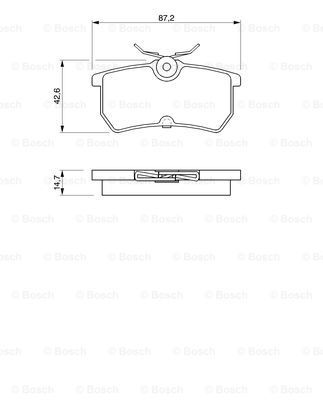 BOSCH Комплект тормозных колодок, дисковый тормоз 0 986 424 472