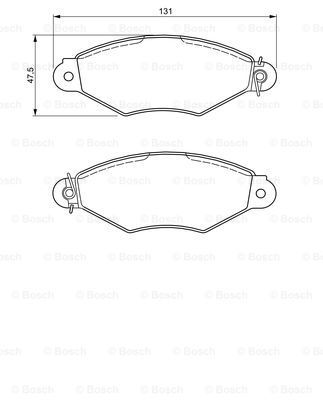 BOSCH stabdžių trinkelių rinkinys, diskinis stabdys 0 986 424 487