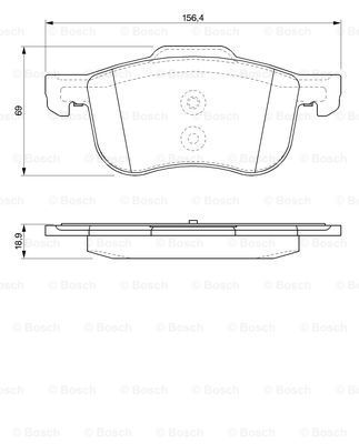 BOSCH Комплект тормозных колодок, дисковый тормоз 0 986 424 540