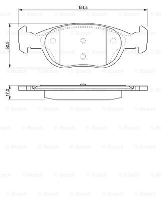 BOSCH Комплект тормозных колодок, дисковый тормоз 0 986 424 544