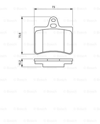 BOSCH stabdžių trinkelių rinkinys, diskinis stabdys 0 986 424 580