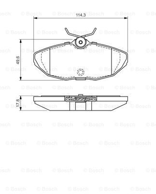 BOSCH stabdžių trinkelių rinkinys, diskinis stabdys 0 986 424 702