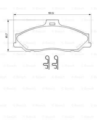 BOSCH stabdžių trinkelių rinkinys, diskinis stabdys 0 986 424 720