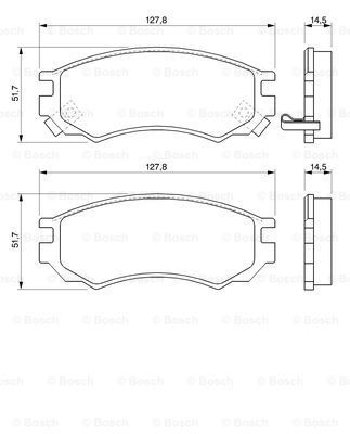 BOSCH Комплект тормозных колодок, дисковый тормоз 0 986 424 733