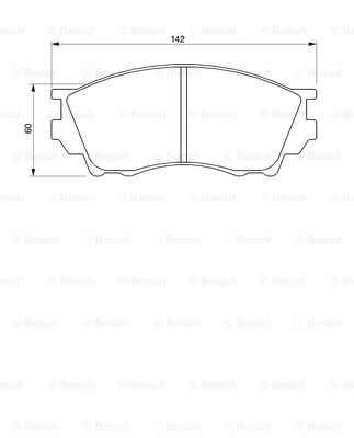 BOSCH Комплект тормозных колодок, дисковый тормоз 0 986 424 753