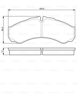 BOSCH Комплект тормозных колодок, дисковый тормоз 0 986 424 833