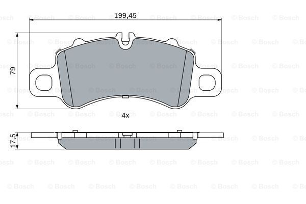 BOSCH stabdžių trinkelių rinkinys, diskinis stabdys 0 986 424 847