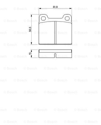 BOSCH stabdžių trinkelių rinkinys, diskinis stabdys 0 986 460 346