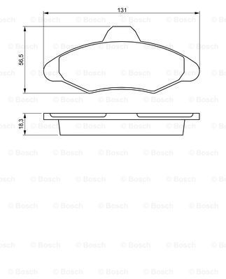 BOSCH Комплект тормозных колодок, дисковый тормоз 0 986 460 949