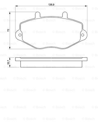 BOSCH Комплект тормозных колодок, дисковый тормоз 0 986 460 962