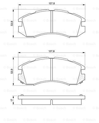 BOSCH Комплект тормозных колодок, дисковый тормоз 0 986 460 984