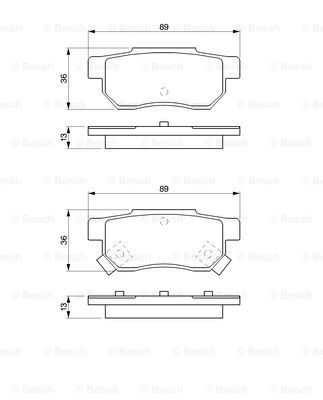 BOSCH Комплект тормозных колодок, дисковый тормоз 0 986 461 131