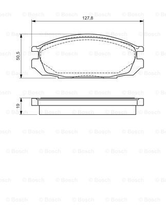 BOSCH Комплект тормозных колодок, дисковый тормоз 0 986 461 133