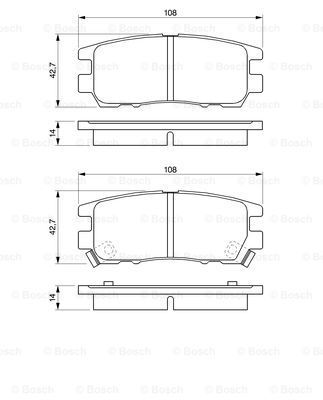 BOSCH stabdžių trinkelių rinkinys, diskinis stabdys 0 986 461 768